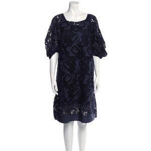 Marni Lace Pattern Knee-Length Dress. Size: M | US6, IT42. Made in Italy.